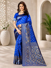 Royal Blue & Gold Woven Silk Saree