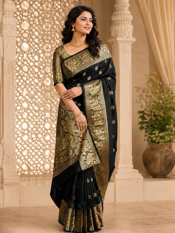 Black & Gold Designer Saree