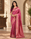 Rani Pink & Gold Designer Saree