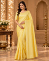 Elegant Yellow Woven Silk Saree with Intricate Tonal Floral & Traditional Motifs